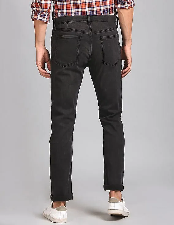 GAP Men Black Skinny Fit Dark Wash Jeans