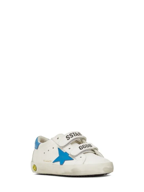 Golden Goose   Old School leather strap sneakers 