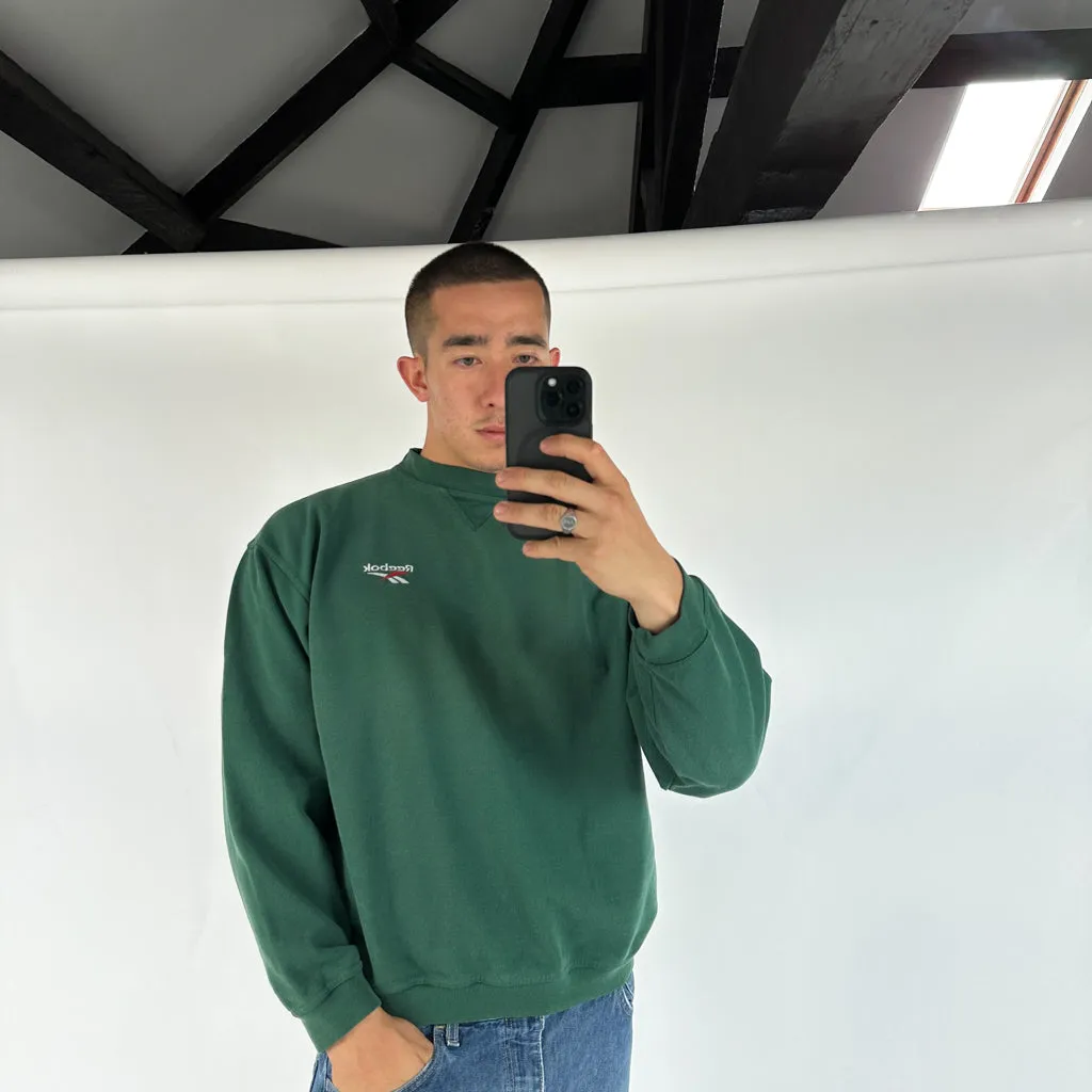 Green 90s Reebok Sweatshirt (L)