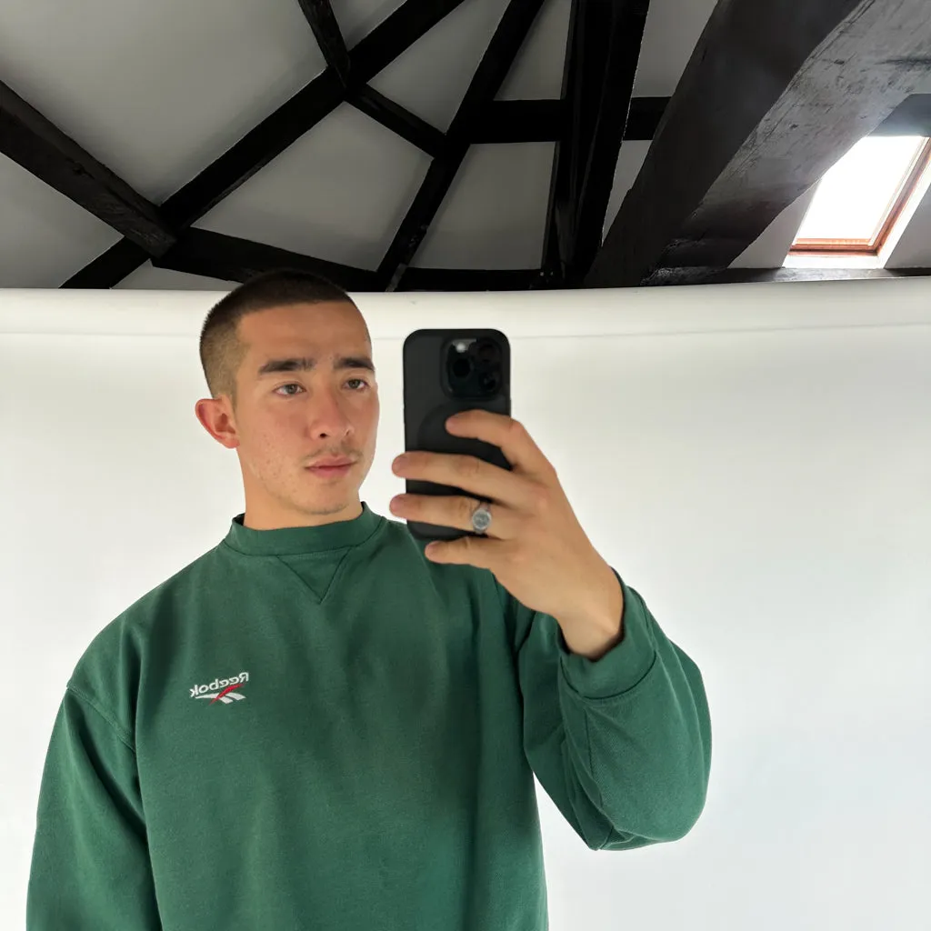 Green 90s Reebok Sweatshirt (L)