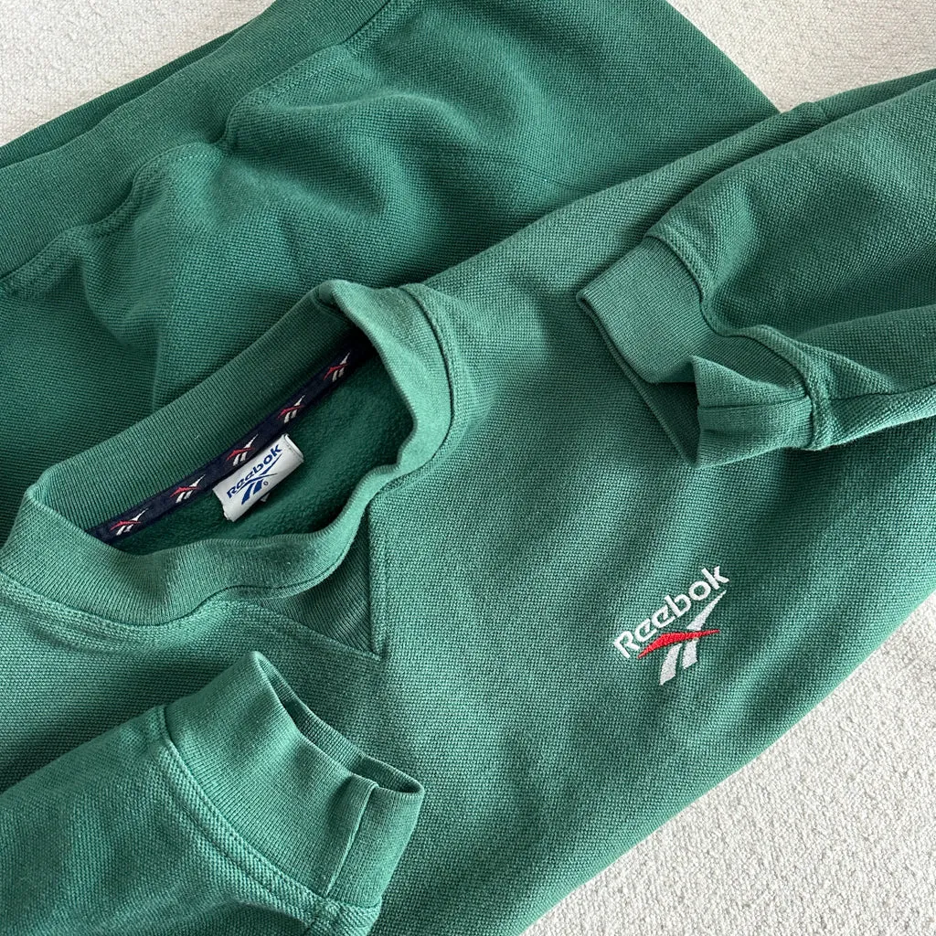 Green 90s Reebok Sweatshirt (L)