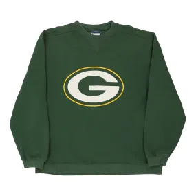 Green Bay Packers Reebok NFL Sweatshirt - Large Green Cotton Blend