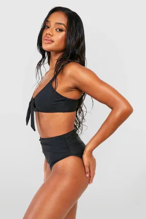 High Waisted Tie Bikini Set