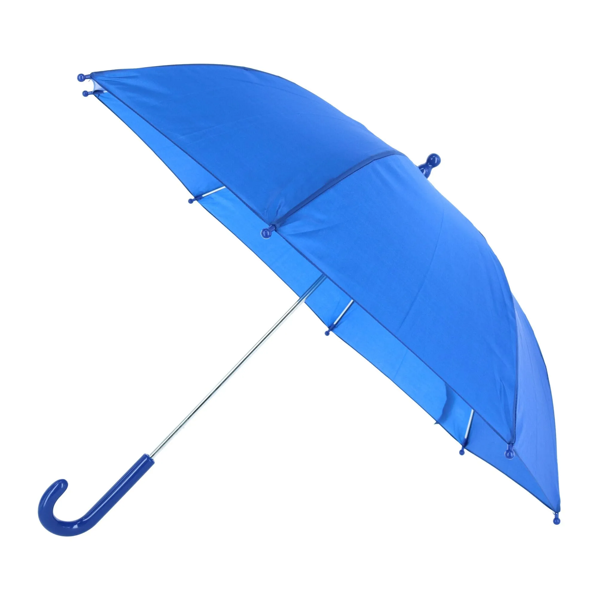 iRain Kid's Solid Color Stick Umbrella with Hook Handle