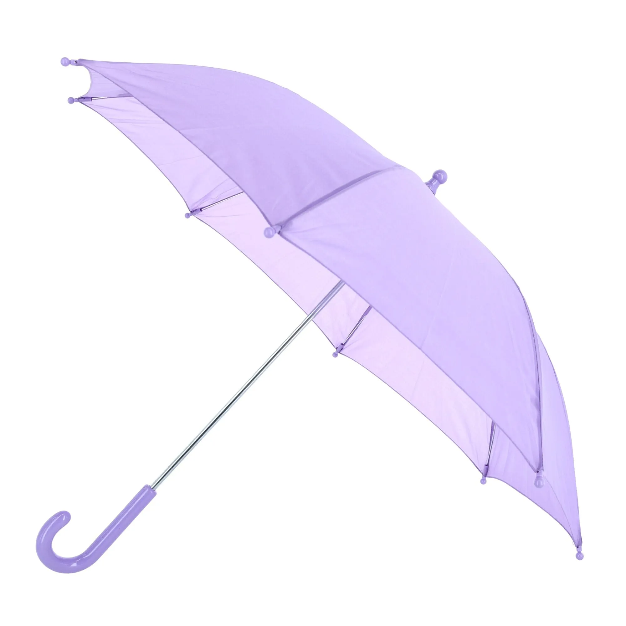 iRain Kid's Solid Color Stick Umbrella with Hook Handle