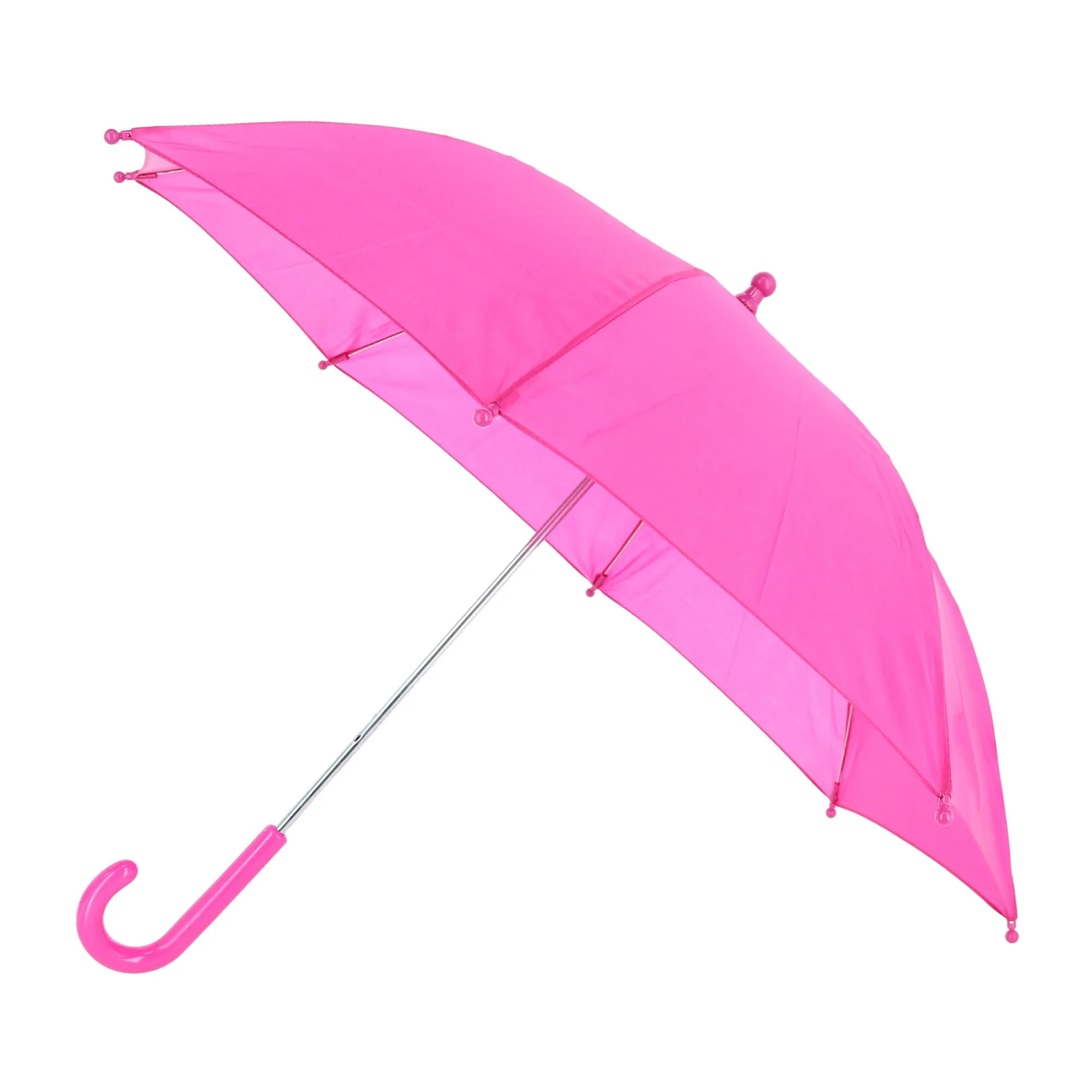 iRain Kid's Solid Color Stick Umbrella with Hook Handle