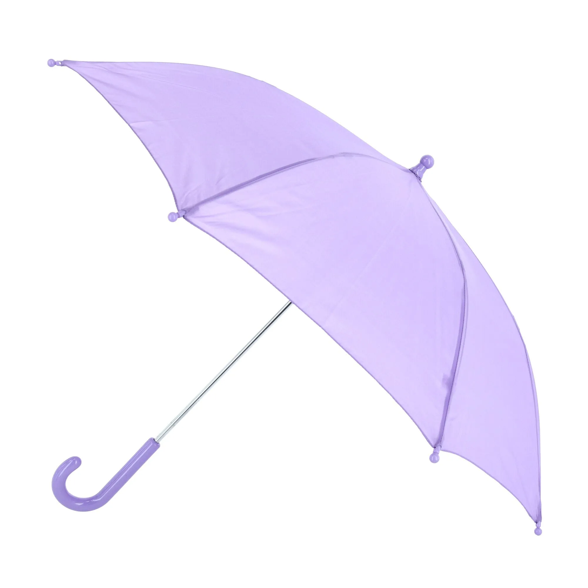 iRain Kid's Solid Color Stick Umbrella with Hook Handle