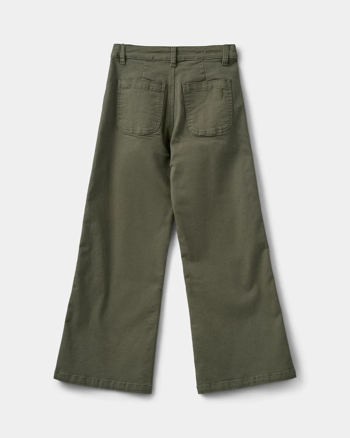 IZZASY MID WAIST TROUSERS - Green Olive