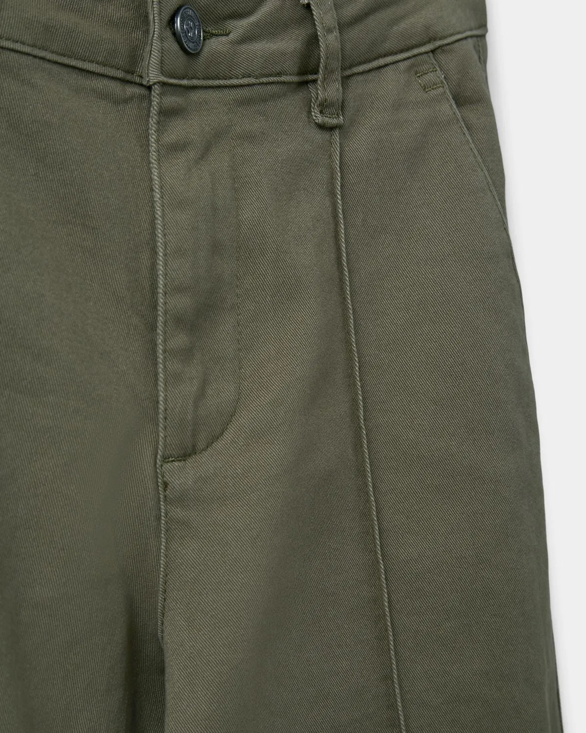 IZZASY MID WAIST TROUSERS - Green Olive