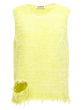 Jil Sander    Jil Sander Destroyed Chenille Vest