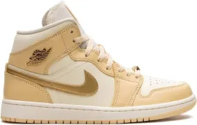 Jordan Air 1 Mid Pale Vanilla Coconut Milk Sail Metallic Gold sneakers Yellow