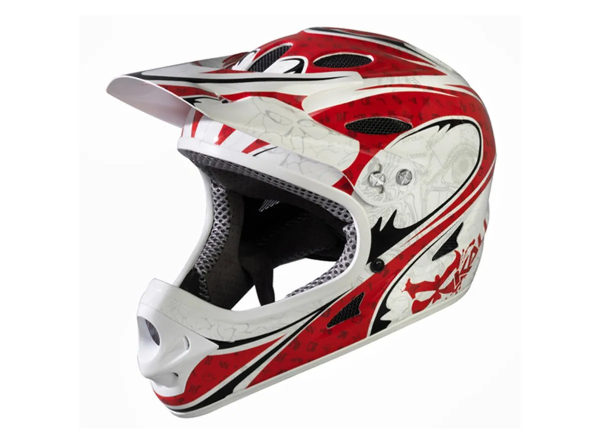 Kali Durgana Full Face Helmet - White-Red