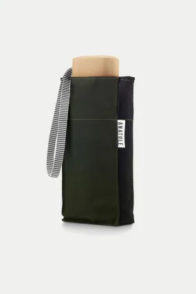 Khaki & Black Alma Compact Umbrella