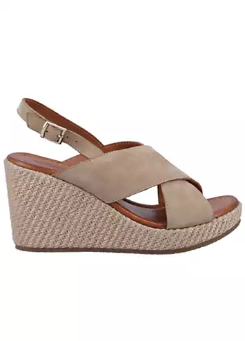 Ladies Brown Perrie Wedge Sandals by Hush Puppies | Look Again