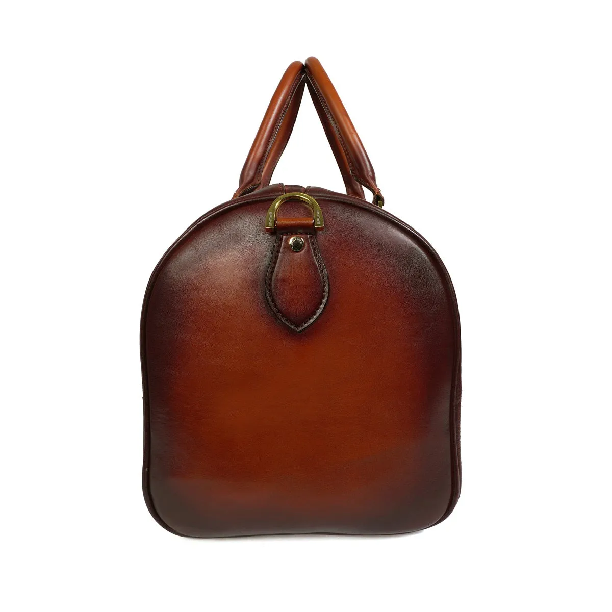 Leather Patchwork Tan Duffle Bag