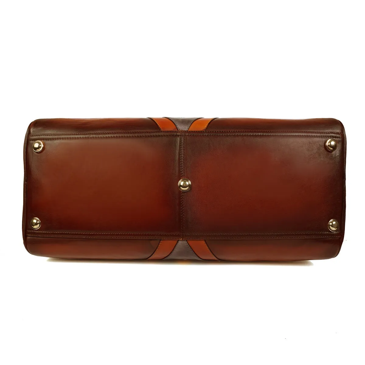 Leather Patchwork Tan Duffle Bag