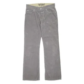 LEVI'S Mens Corduroy Trousers Grey Regular Wide-Leg W32 L32