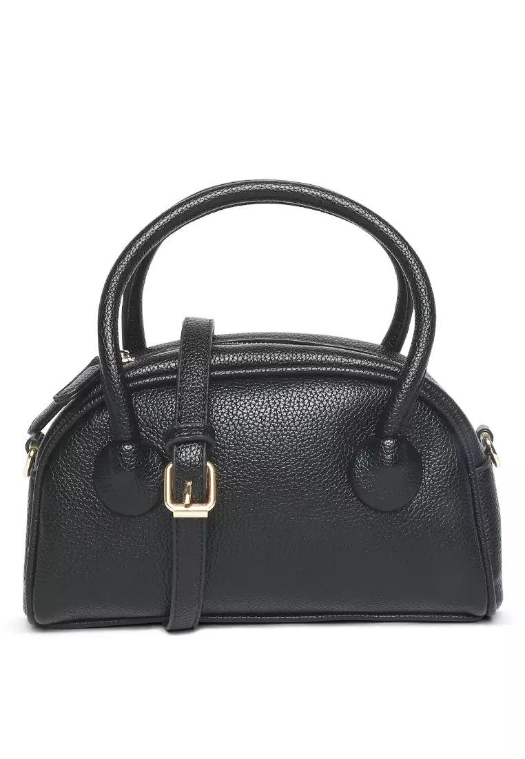 London Rag Half Moon Handbag In Black