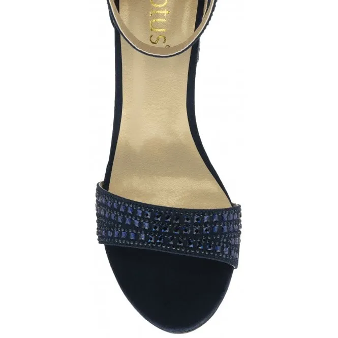 Lotus  Womens Marquesa Navy Block Heeled Sandals ULS451 DE