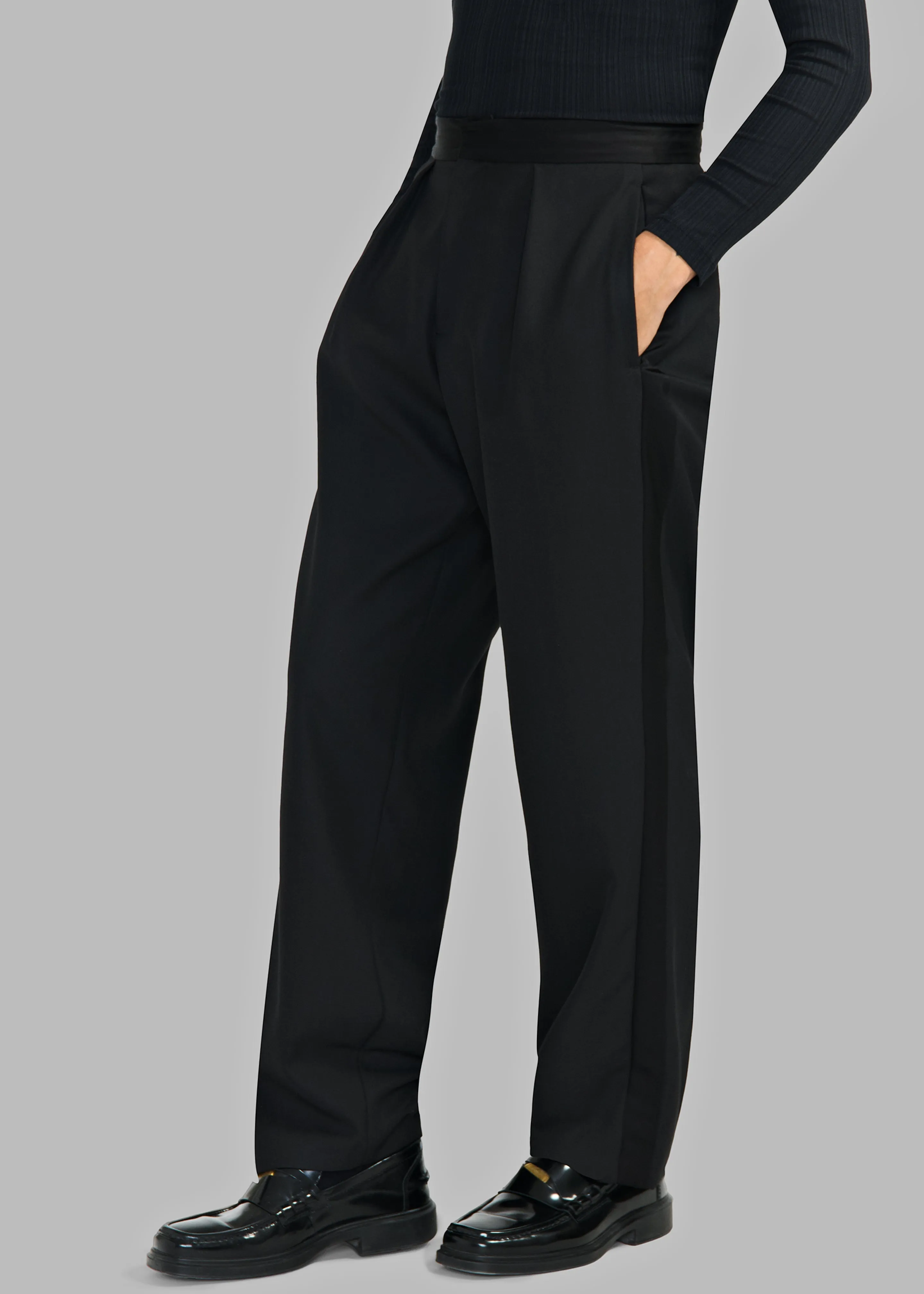 Louis Gabriel Nouchi Straight-Leg Smoking Trousers - Black