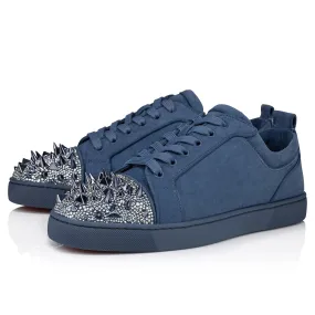 Louis Junior P Pik Pik Strass Sneakers - Veau velours, spikes and strass - Denim - Men