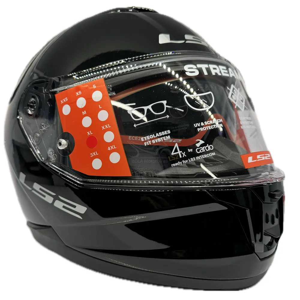 LS2 FF808 Stream II Plain Helmet - Black