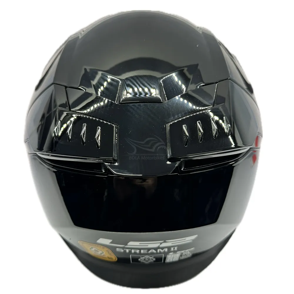 LS2 FF808 Stream II Plain Helmet - Black