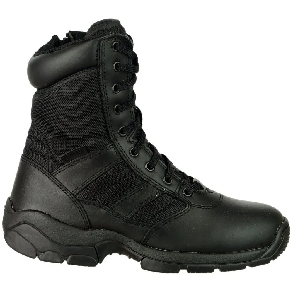 Magnum Mens Magnum Panther 8" Side Zip Leather Patrol Boot Black