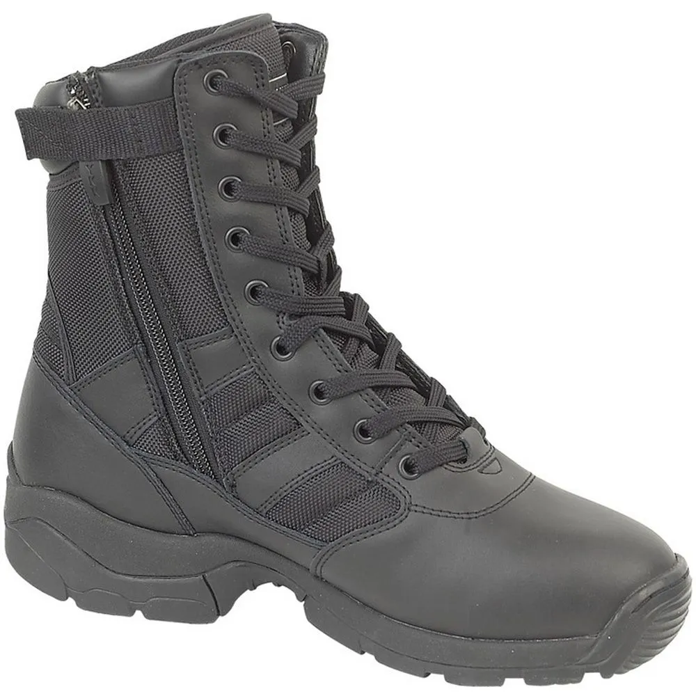 Magnum Mens Magnum Panther 8" Side Zip Leather Patrol Boot Black