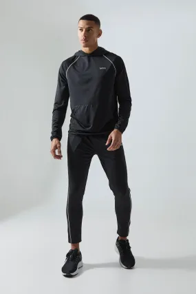 Man Active Geo Jacquard Lightweight Tracksuit | boohooMAN UK