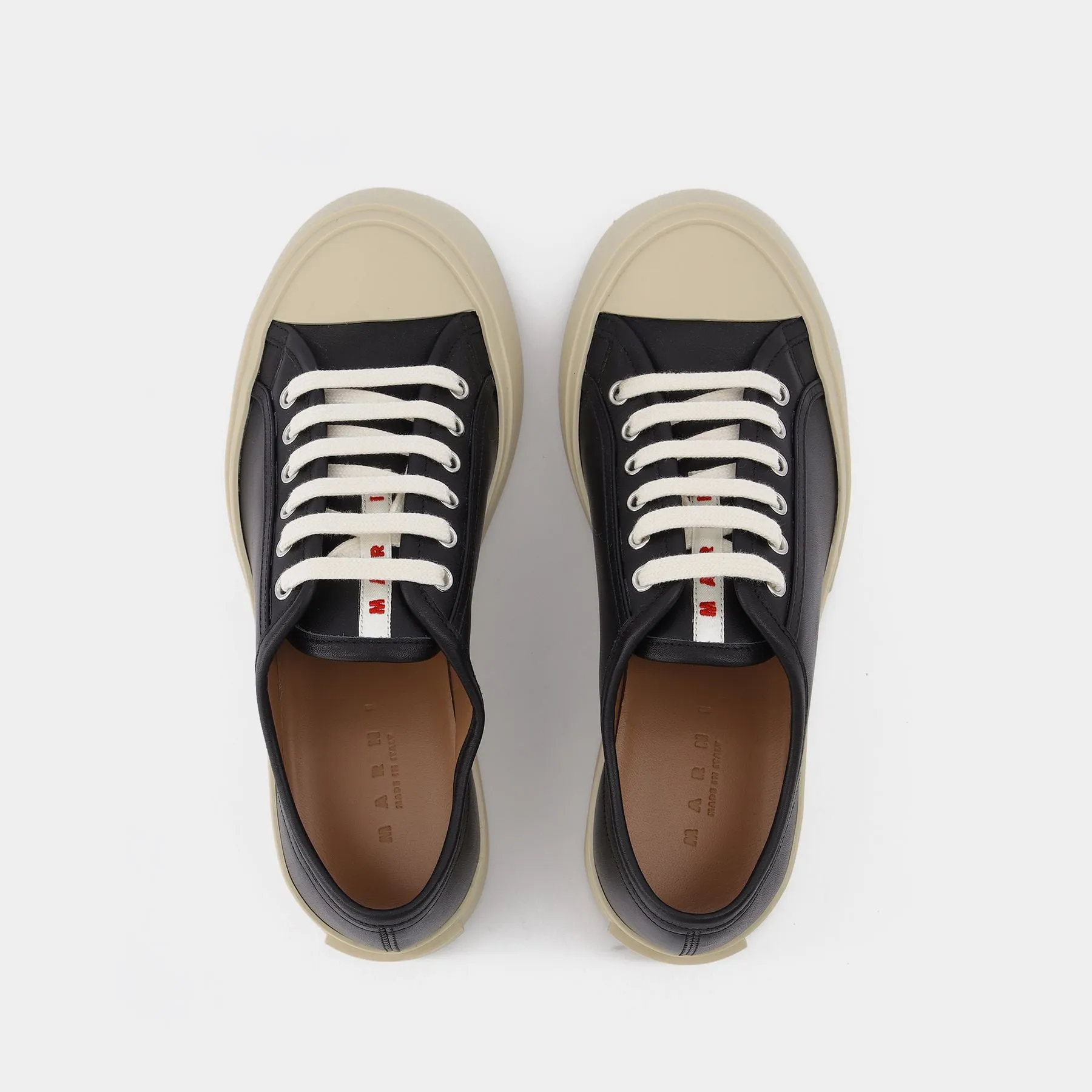 Marni  Pablo Lace-Up Sneakers - Marni - Black - Leather