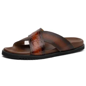 Mauri 5134 Alligator Time Sandals Cognac / Dirty T. Moro