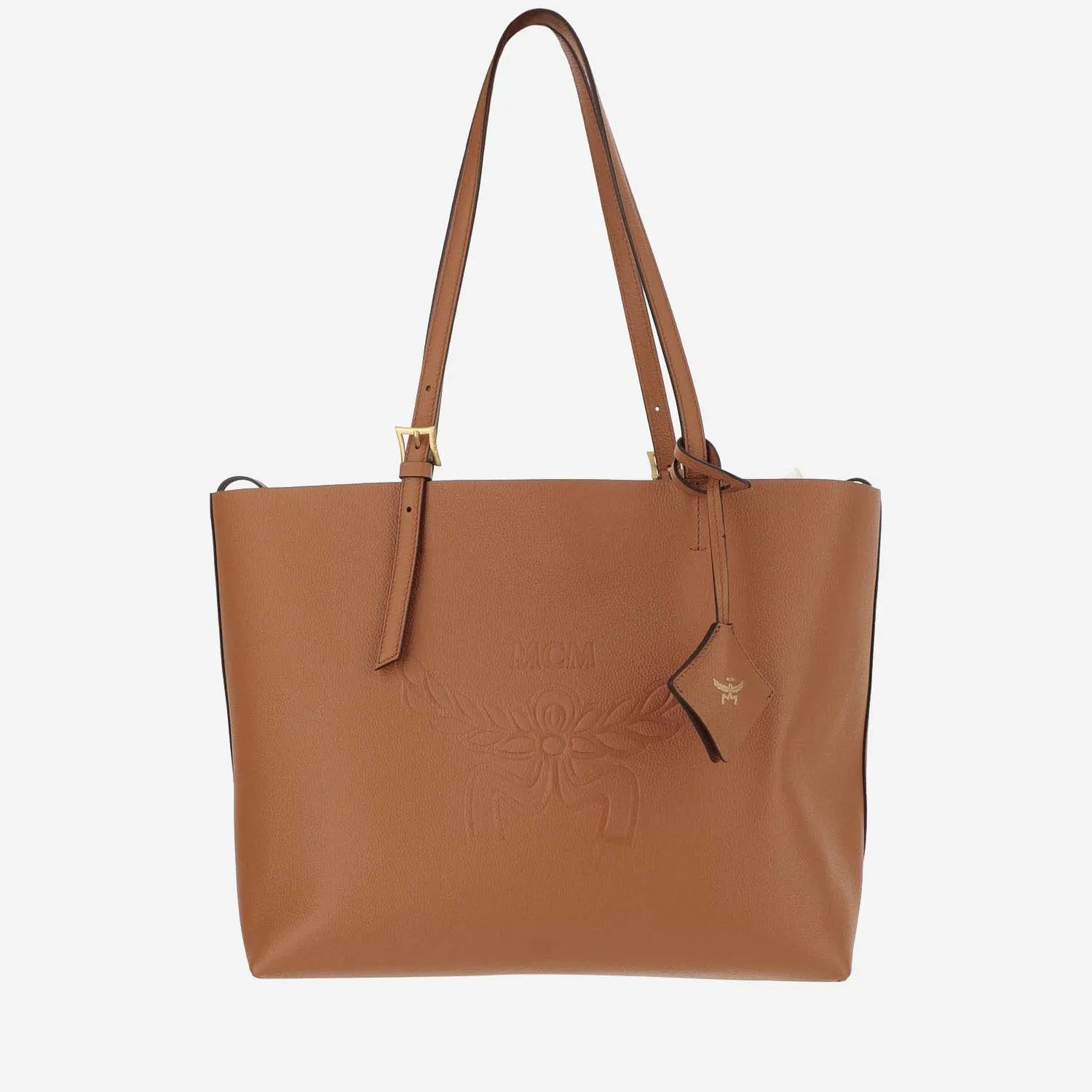 MCM    Mcm Medium Caramel Himmel Grained Leather Bag