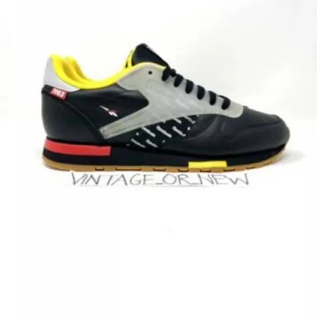 Men's reebok classic leather ati altered the icons black yellow dv5240 sz 8.5