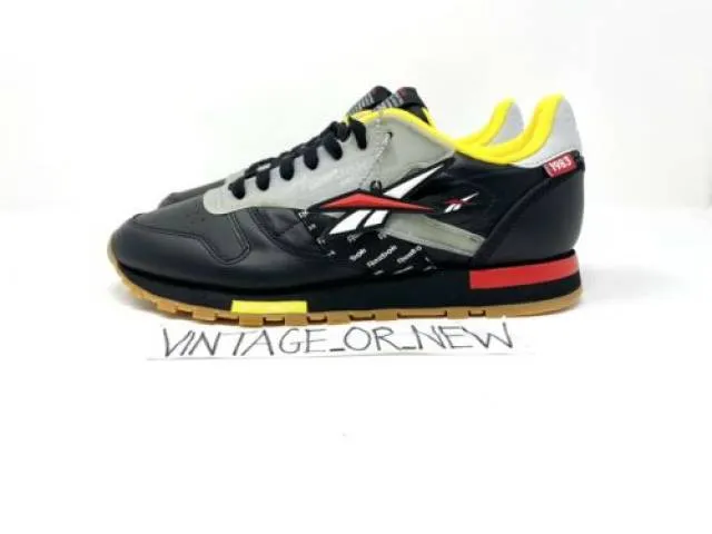 Men's reebok classic leather ati altered the icons black yellow dv5240 sz 8.5