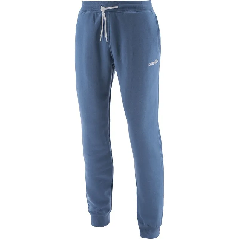 Men's Trigger Fleece Skinny Tracksuit Bottoms Blue / White