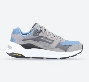 Men's Wide Fit Skechers 237200 Global Jogger Sneakers - Grey/Blue