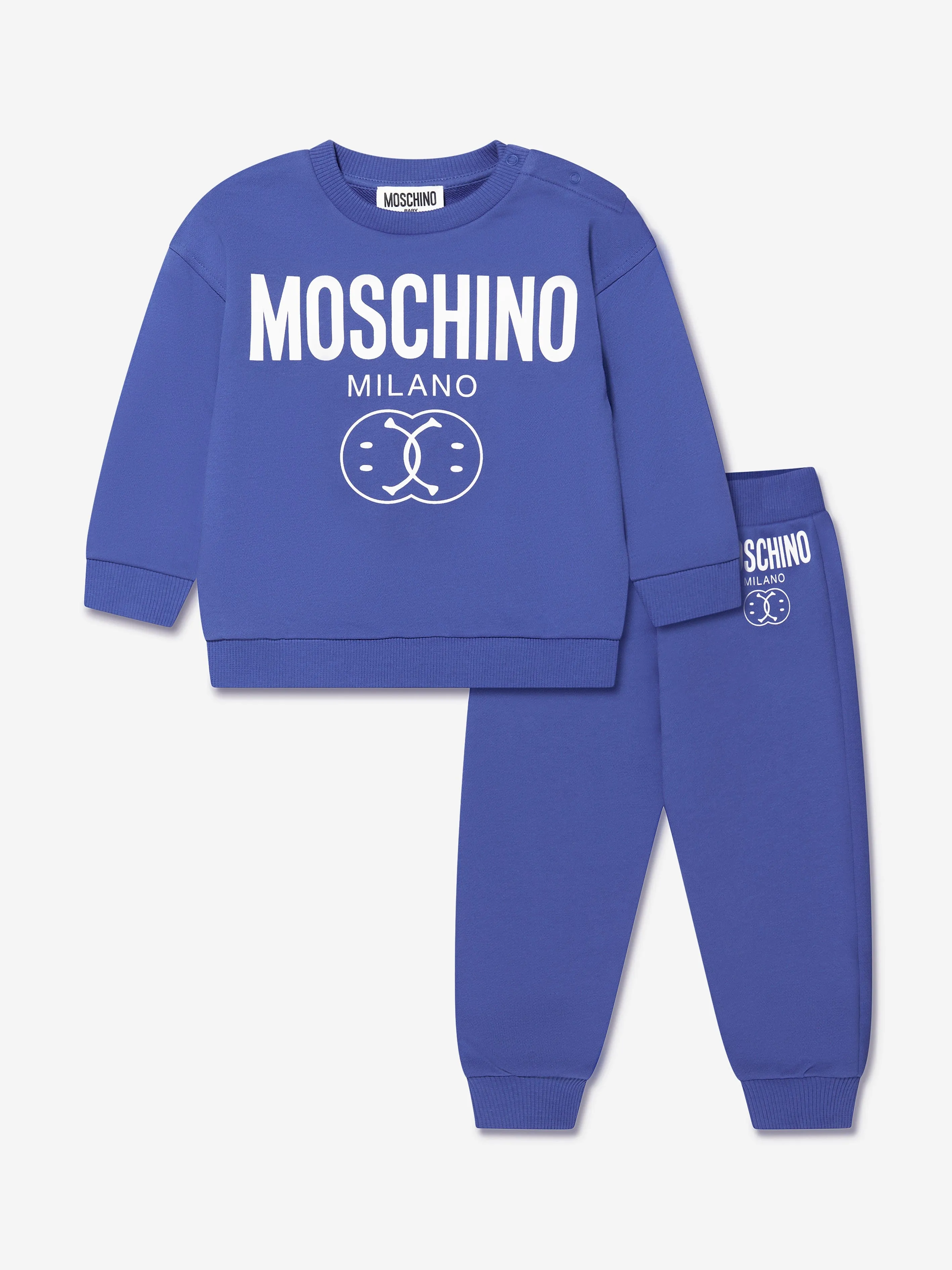 Moschino Baby Boys Milano Logo Tracksuit in Blue