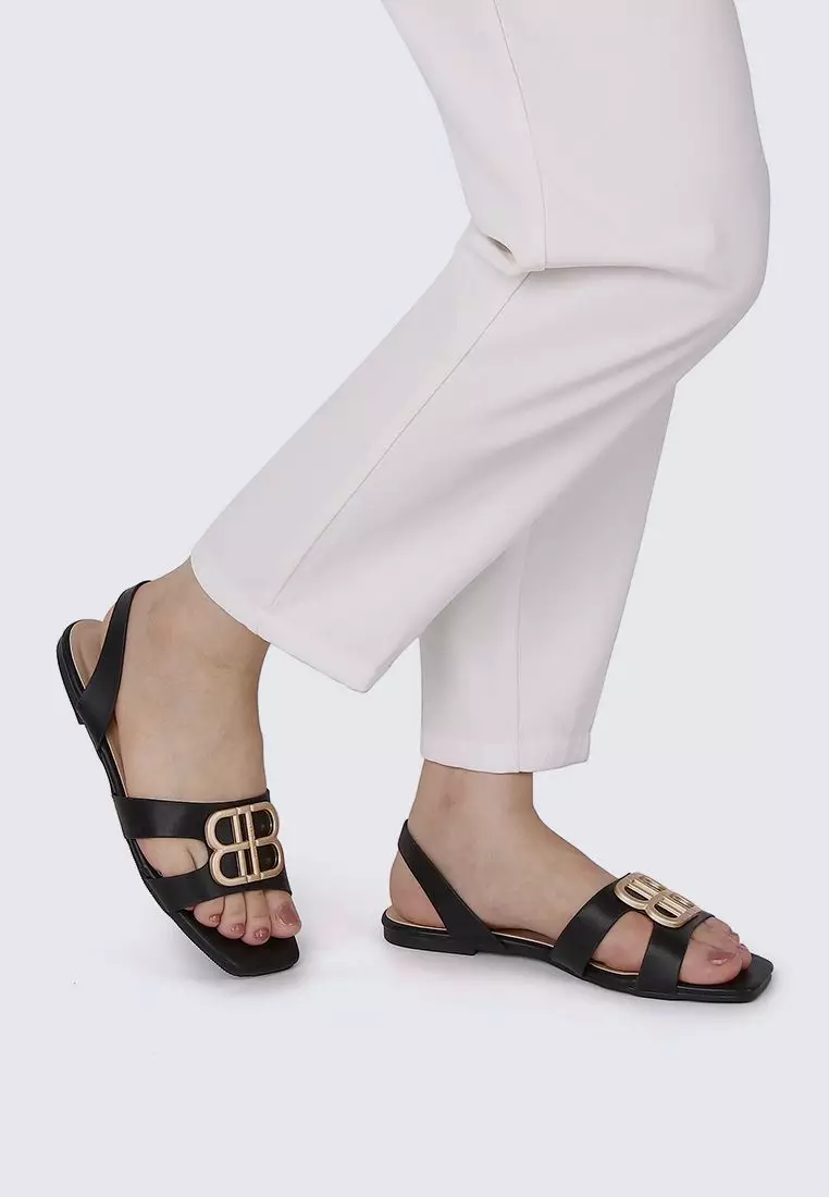 My Ballerine My Ballerine Berenice Comfy Sandals In Black