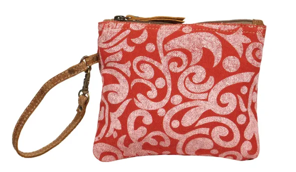 Myra Bag Burgundy Floral Pouch