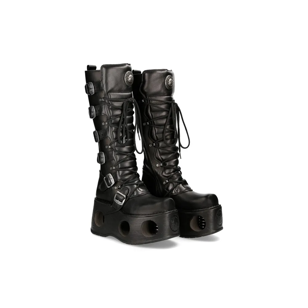 New Rock High Boot Metallic Black M-272-S2