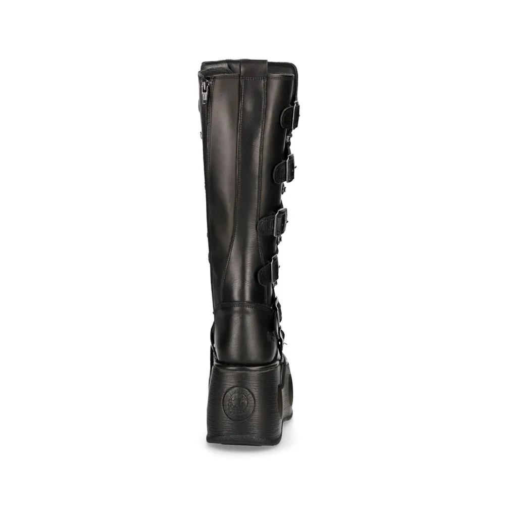 New Rock High Boot Metallic Black M-272-S2