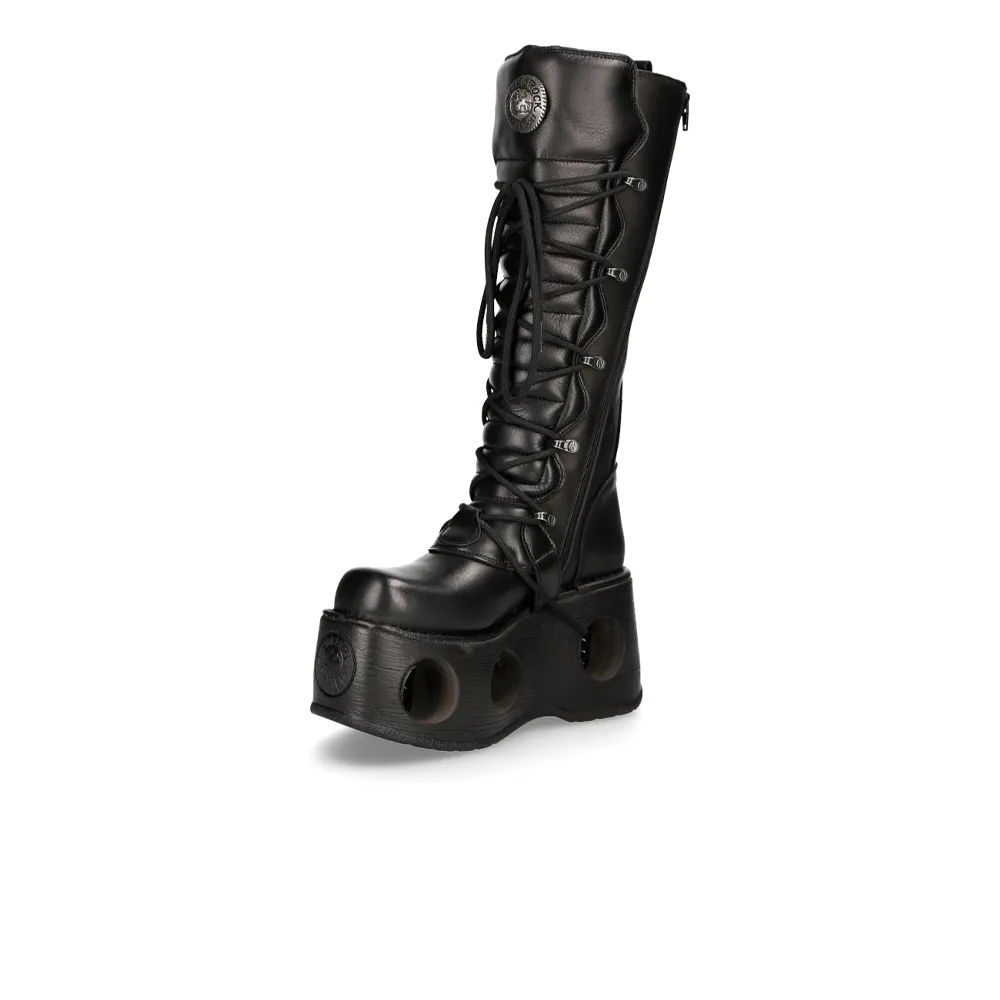 New Rock High Boot Metallic Black M-272-S2