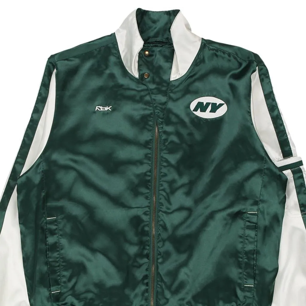 New York Jets Reebok NFL Jacket - Large Green Polyester Blend