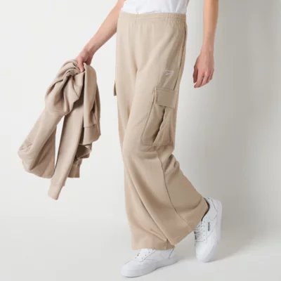 new!Reebok Womens Mid Rise Straight Cargo Pant