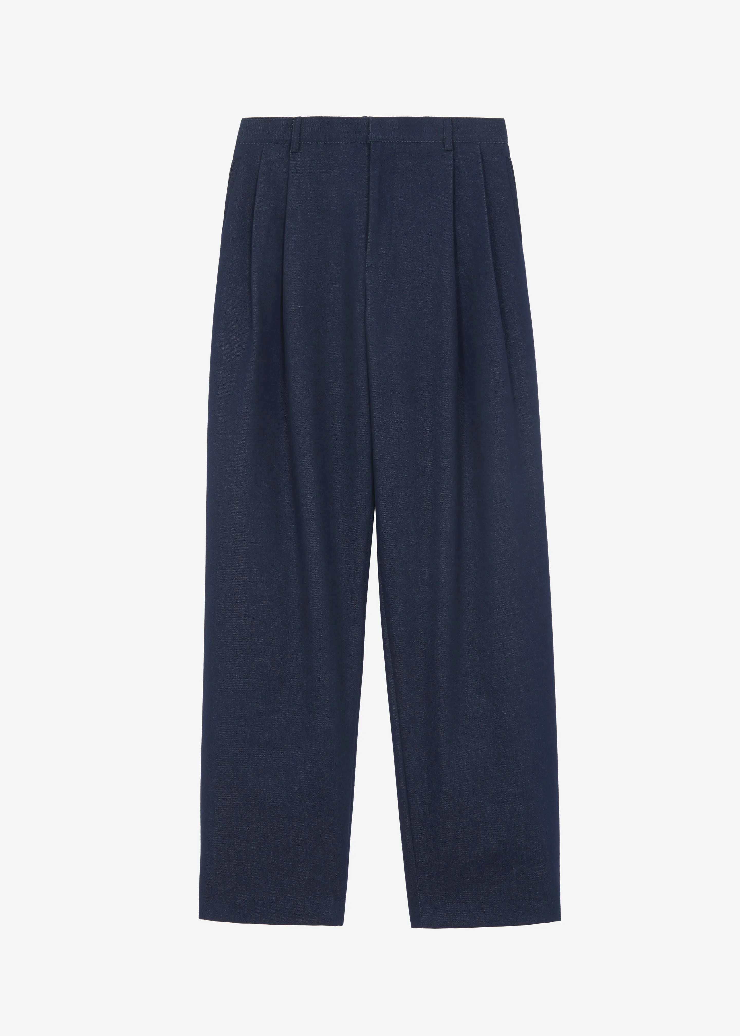 Nolan Pleated Denim Trousers - Raw Wash