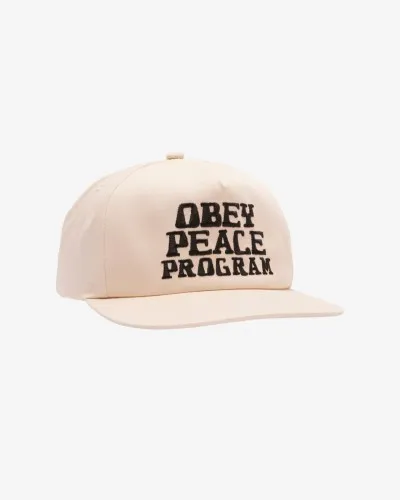 OBEY Peace Program 5 Panel Hat Unbleached