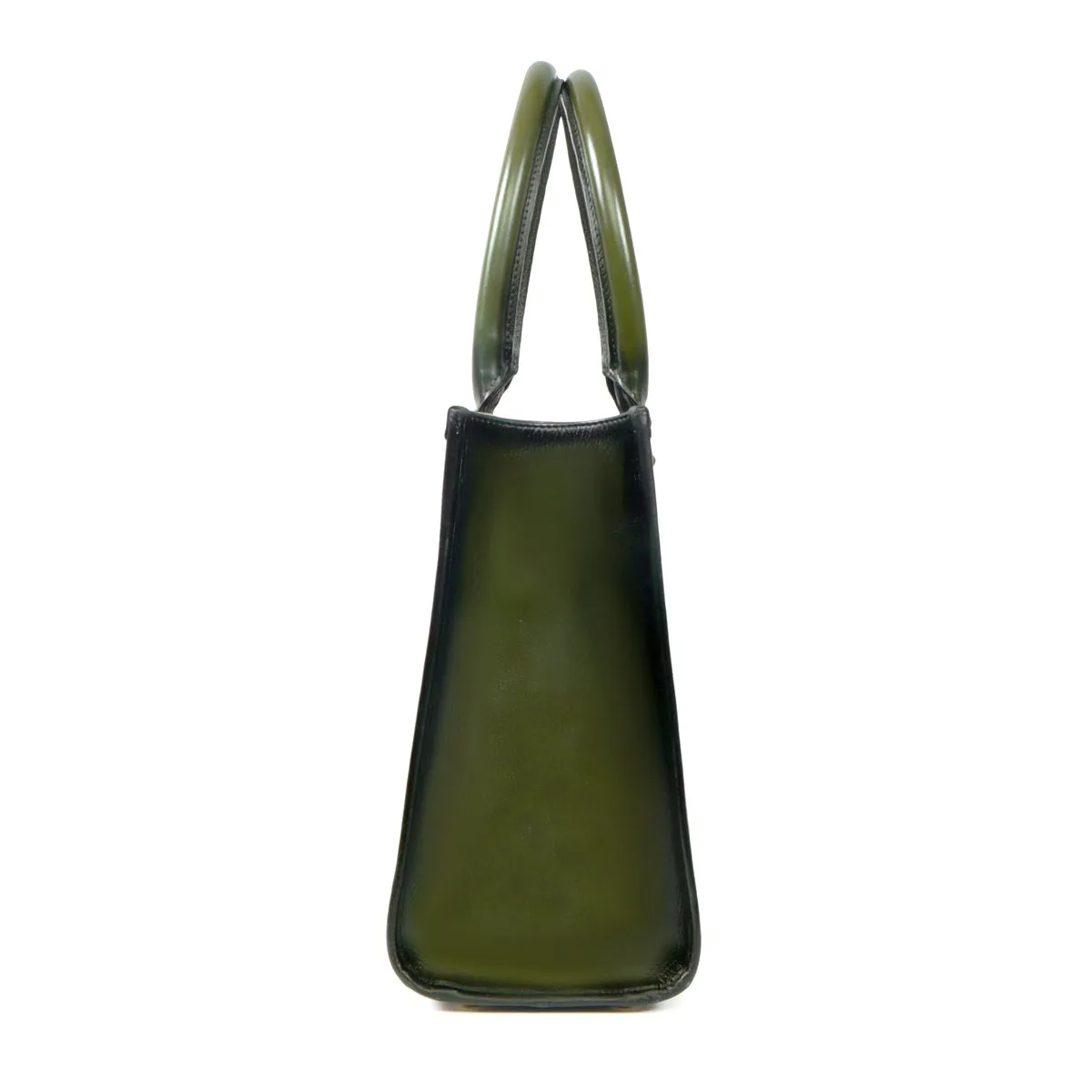 Olive Leather Medium Hand Bag