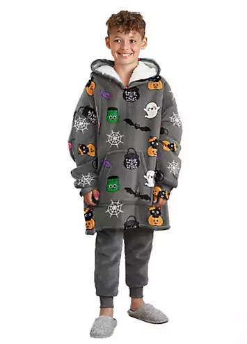 Online Home Shop Kids Halloween Printed Hoodie Blanket | Kaleidoscope