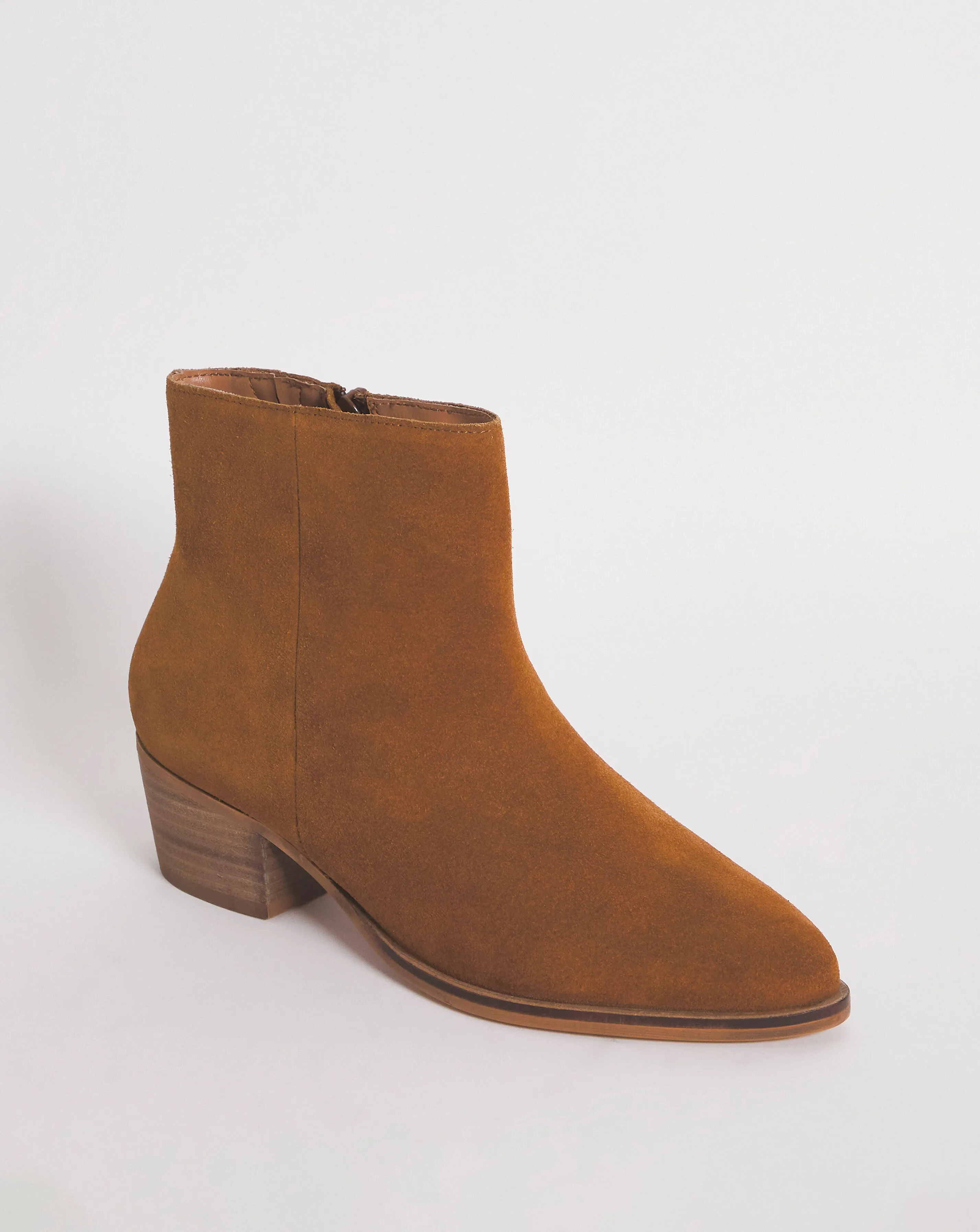 Peaches Suede Leather Western Cowboy Boot EEE Fit | Simply Be